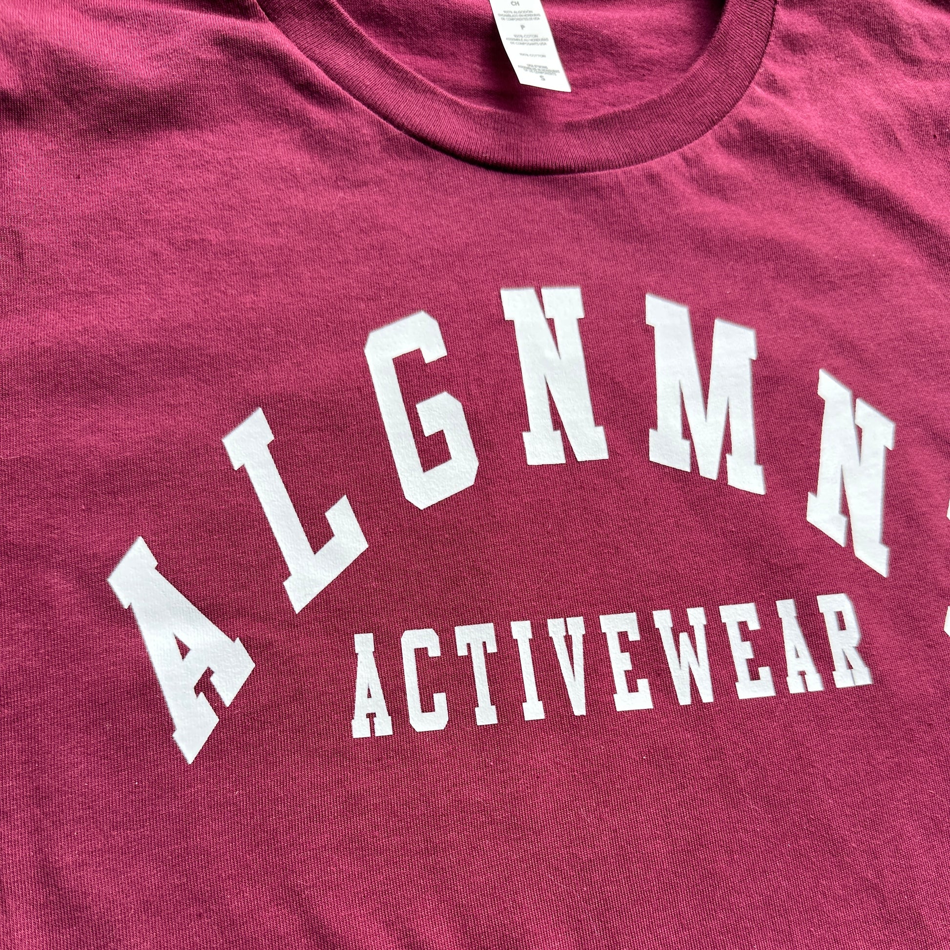 Collegiate Tee - Burgundy