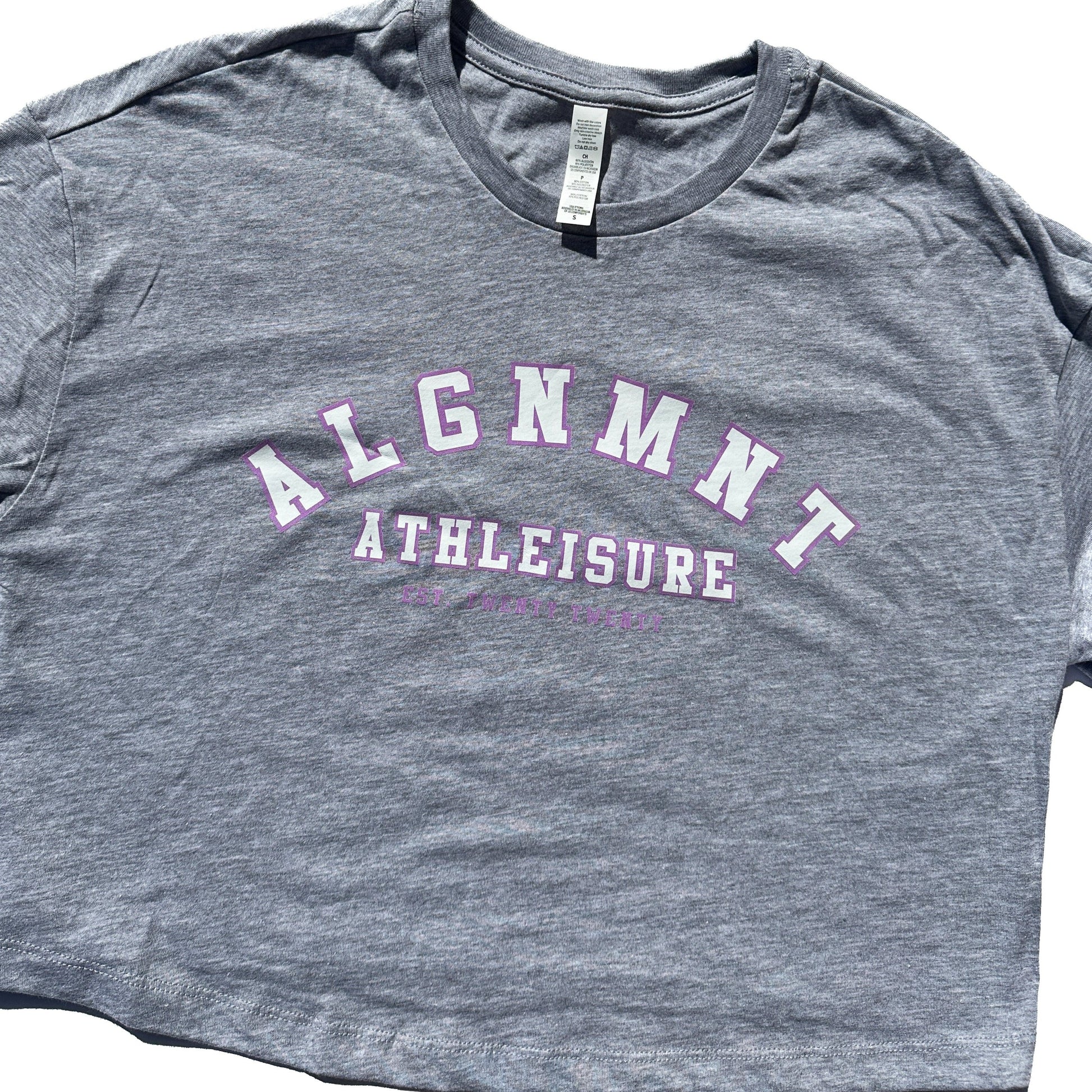 Collegiate Crop Top 24' - Heather Grey