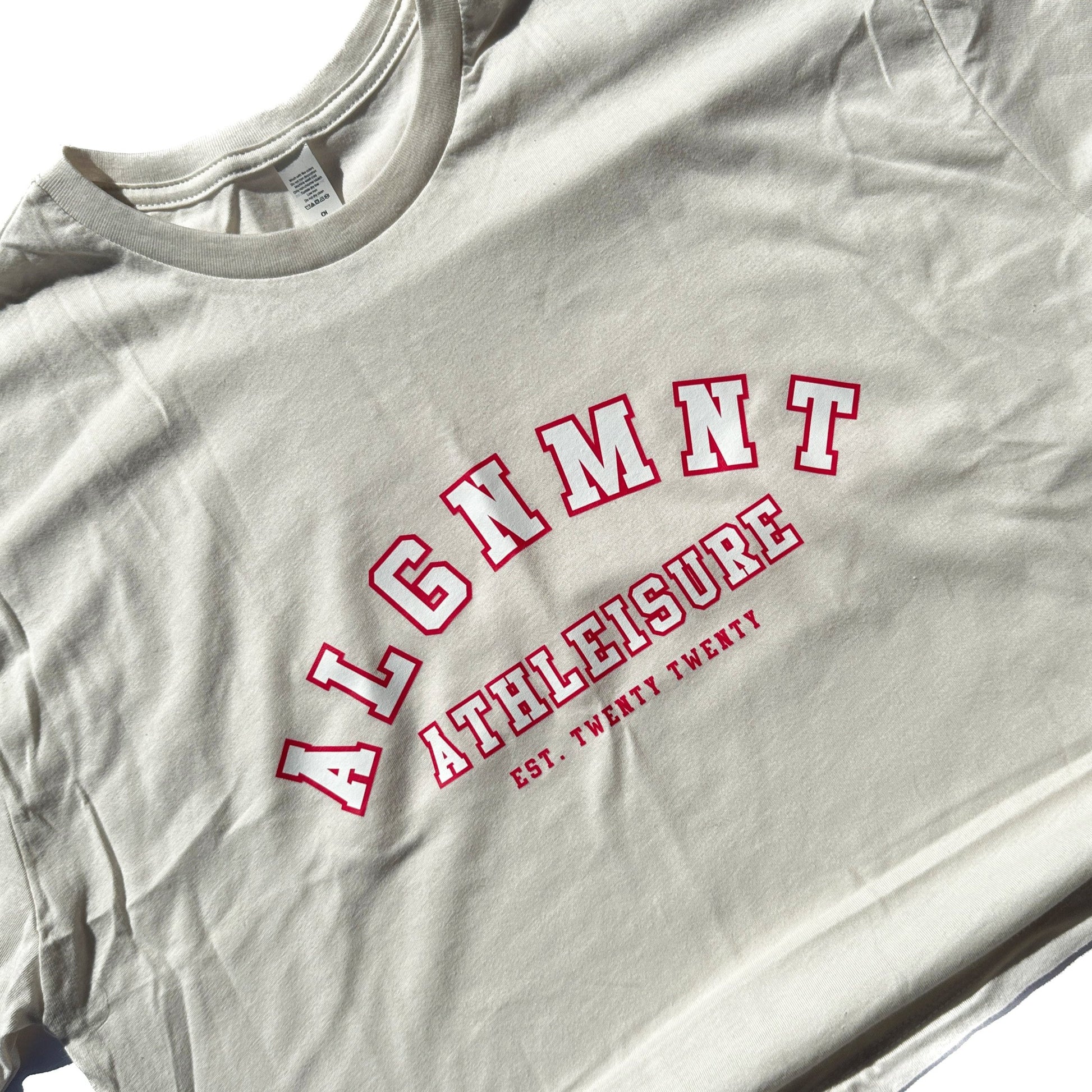 Collegiate Crop Top 24' - Bone