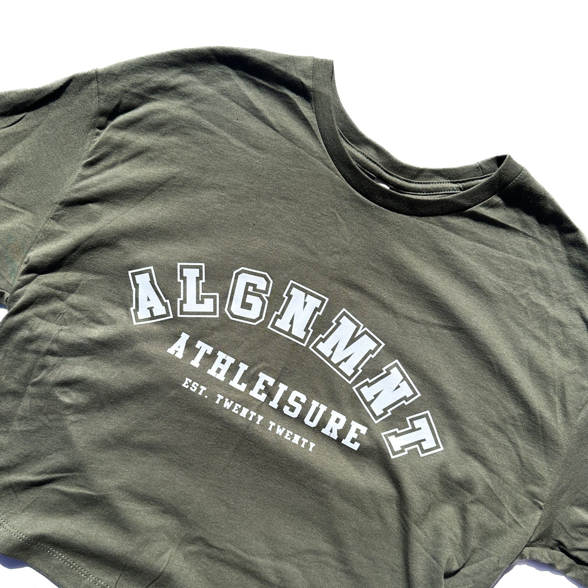 Collegiate Crop Top 24' - Military