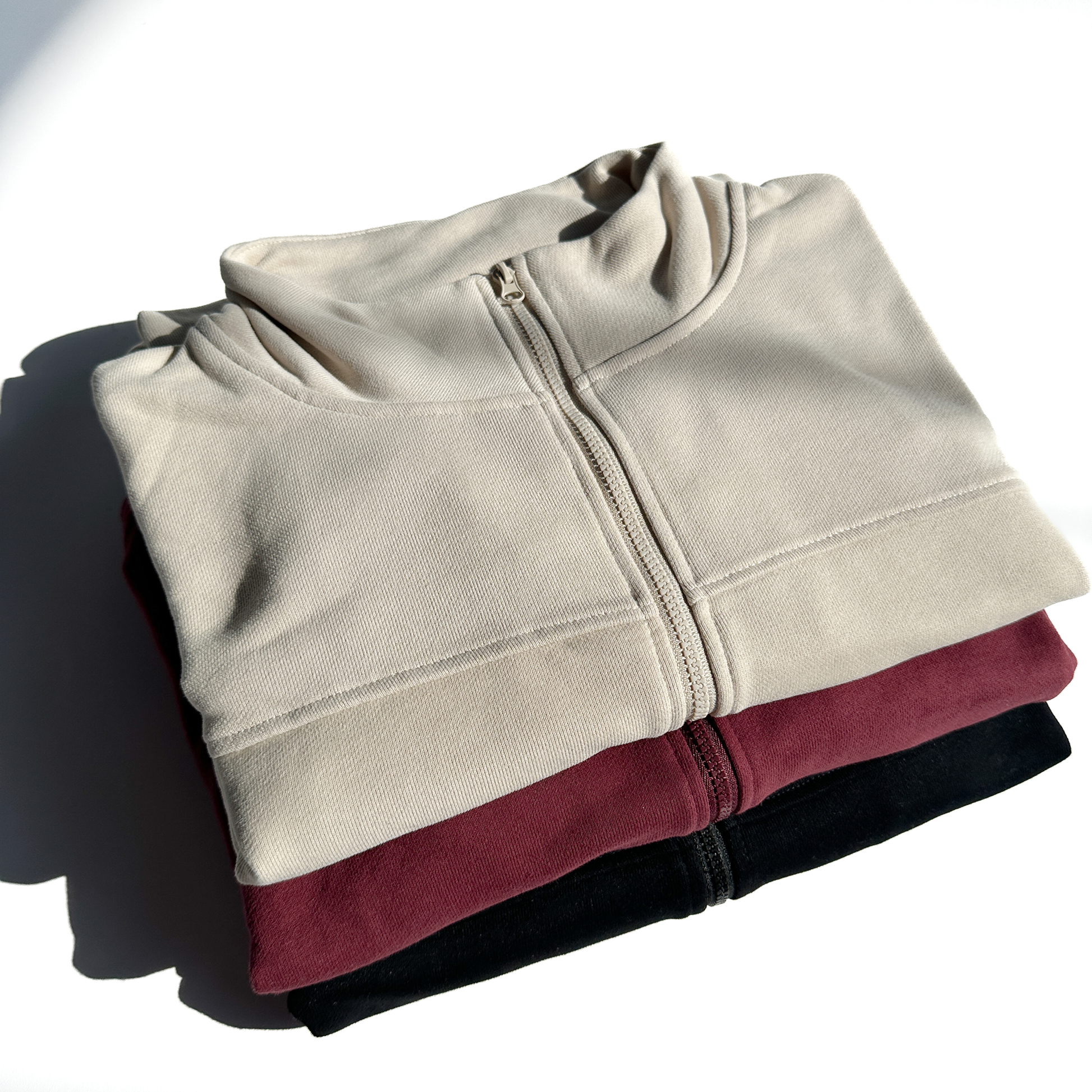 Adjustable Zip Crop Jacket - Cream