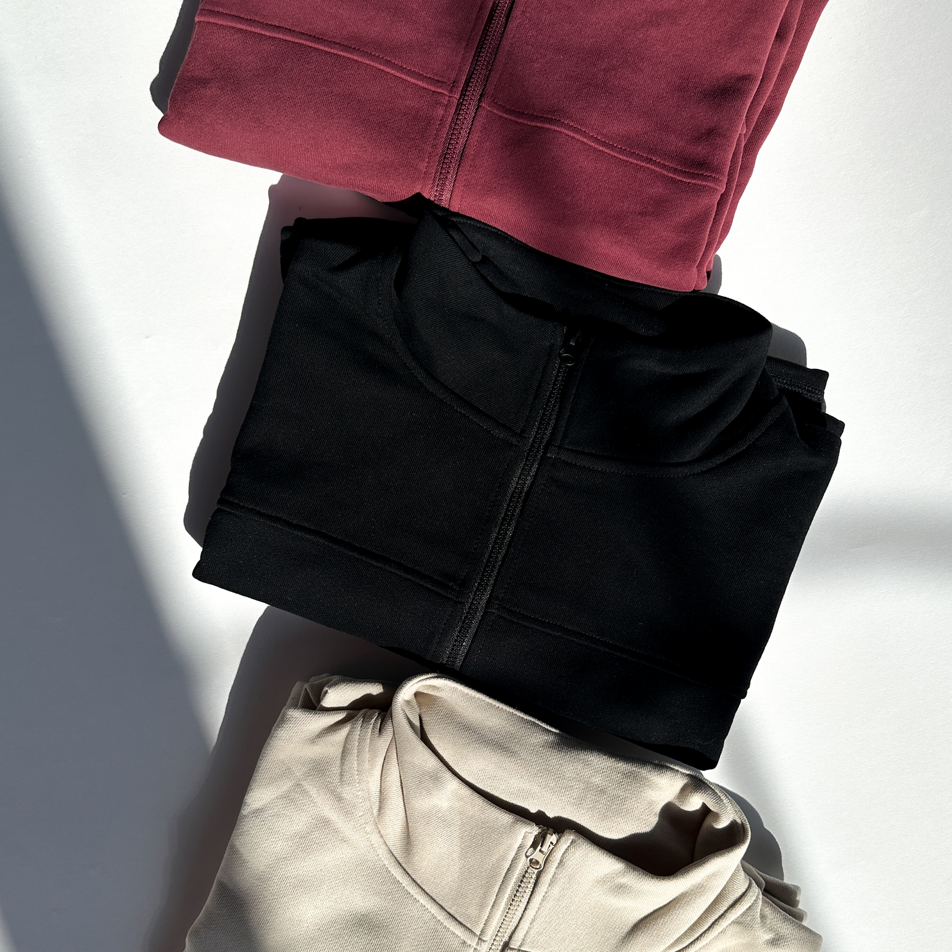 Adjustable Zip Crop Jacket - Noir