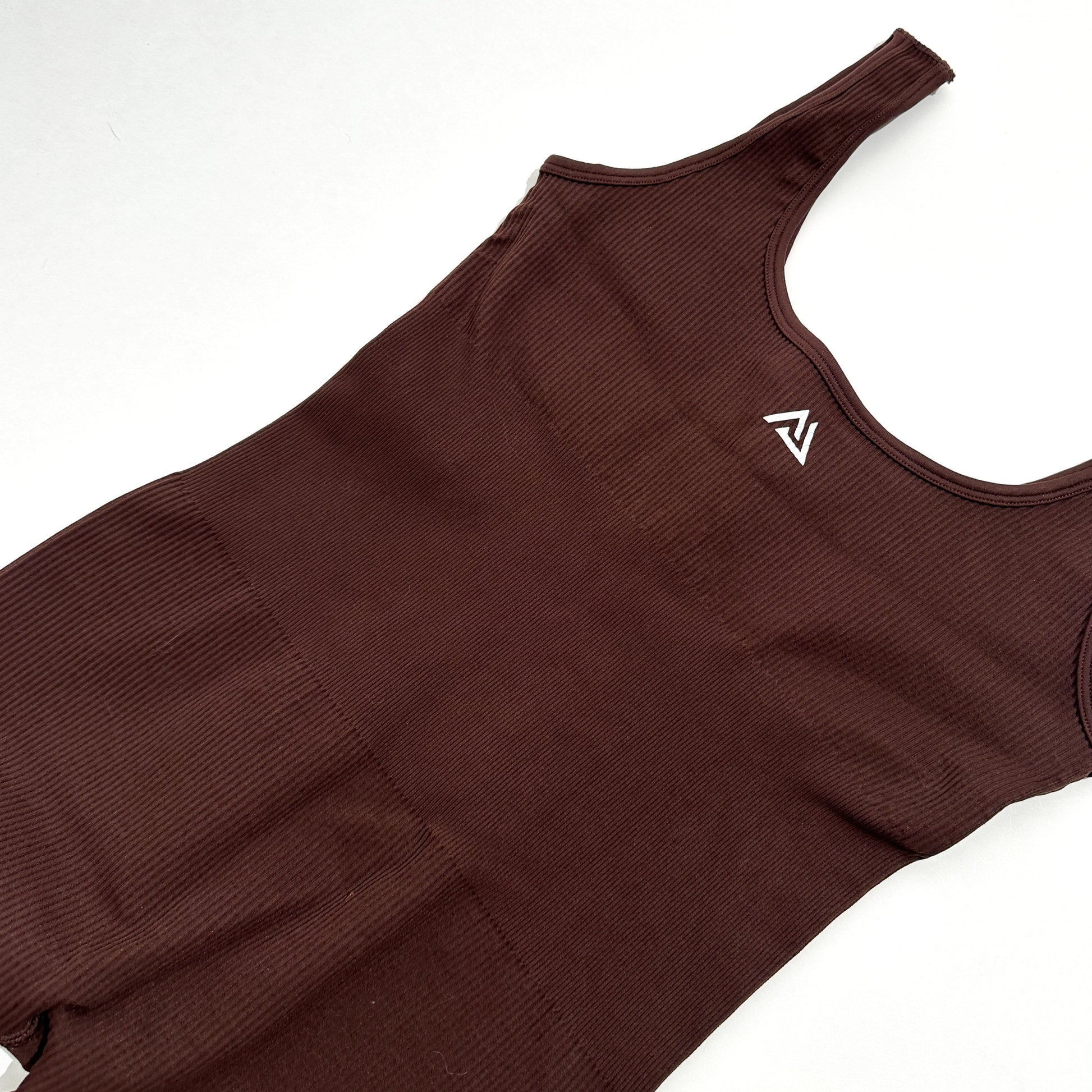 Lounge Soft Ribbed Jumpsuit - Chocolate