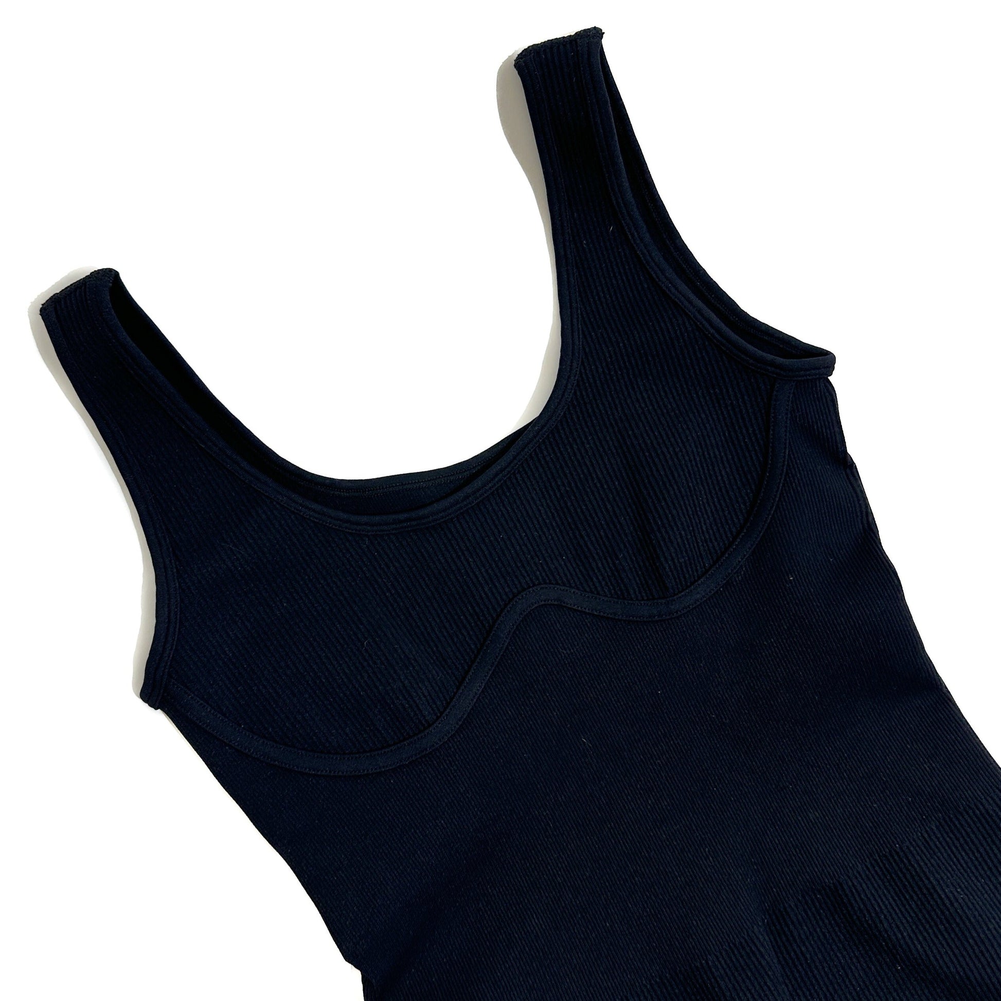 Lounge Soft Ribbed Jumpsuit - Noir