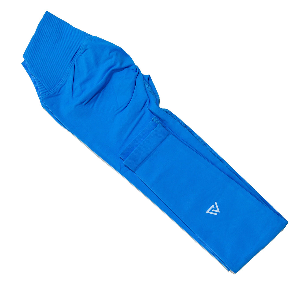 Apex V-Waist Scrunch Leggings - Caribbean Blue