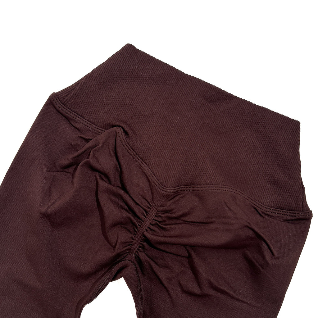 Apex V-Waist Scrunch Leggings - Espresso