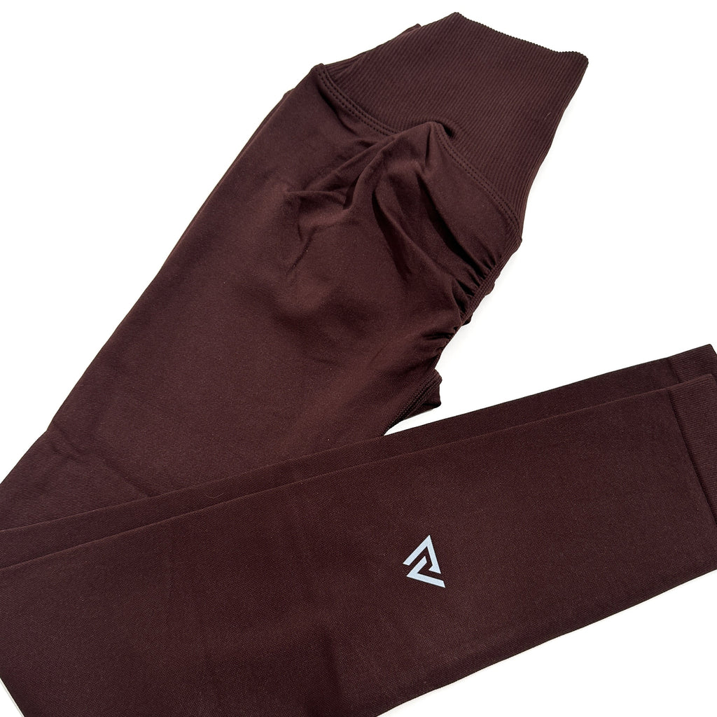 Apex V-Waist Scrunch Leggings - Espresso