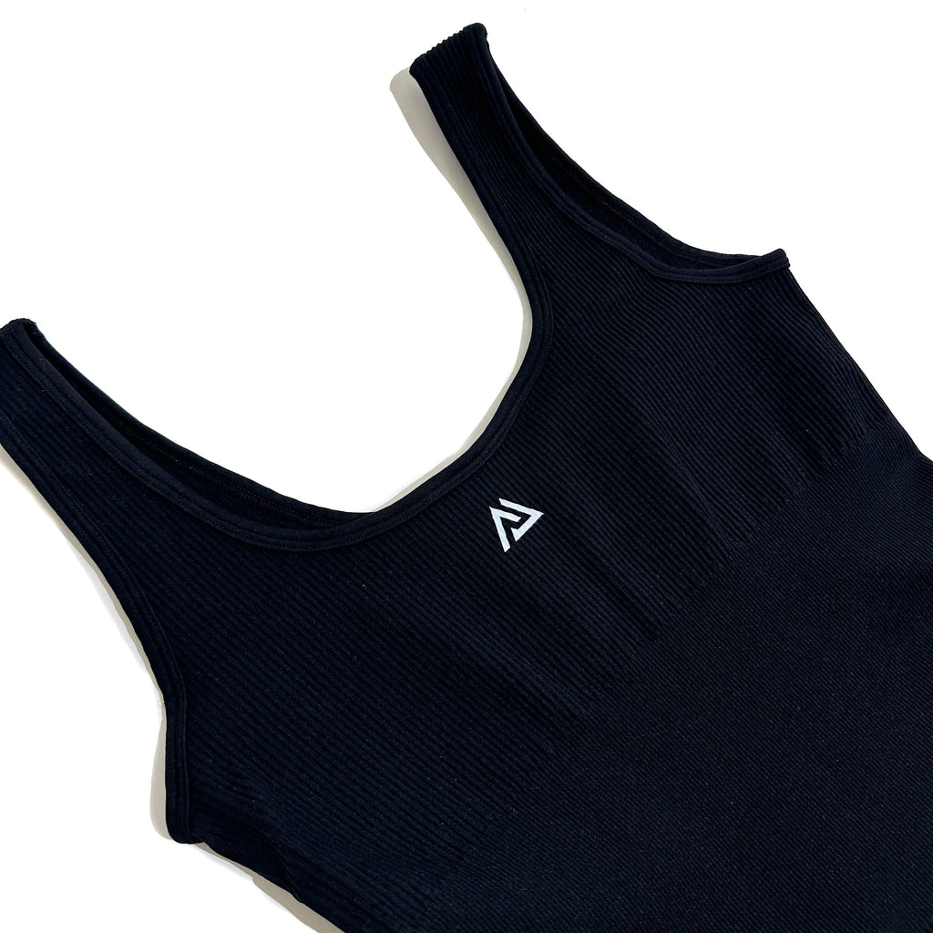 Lounge Soft Ribbed Jumpsuit - Noir