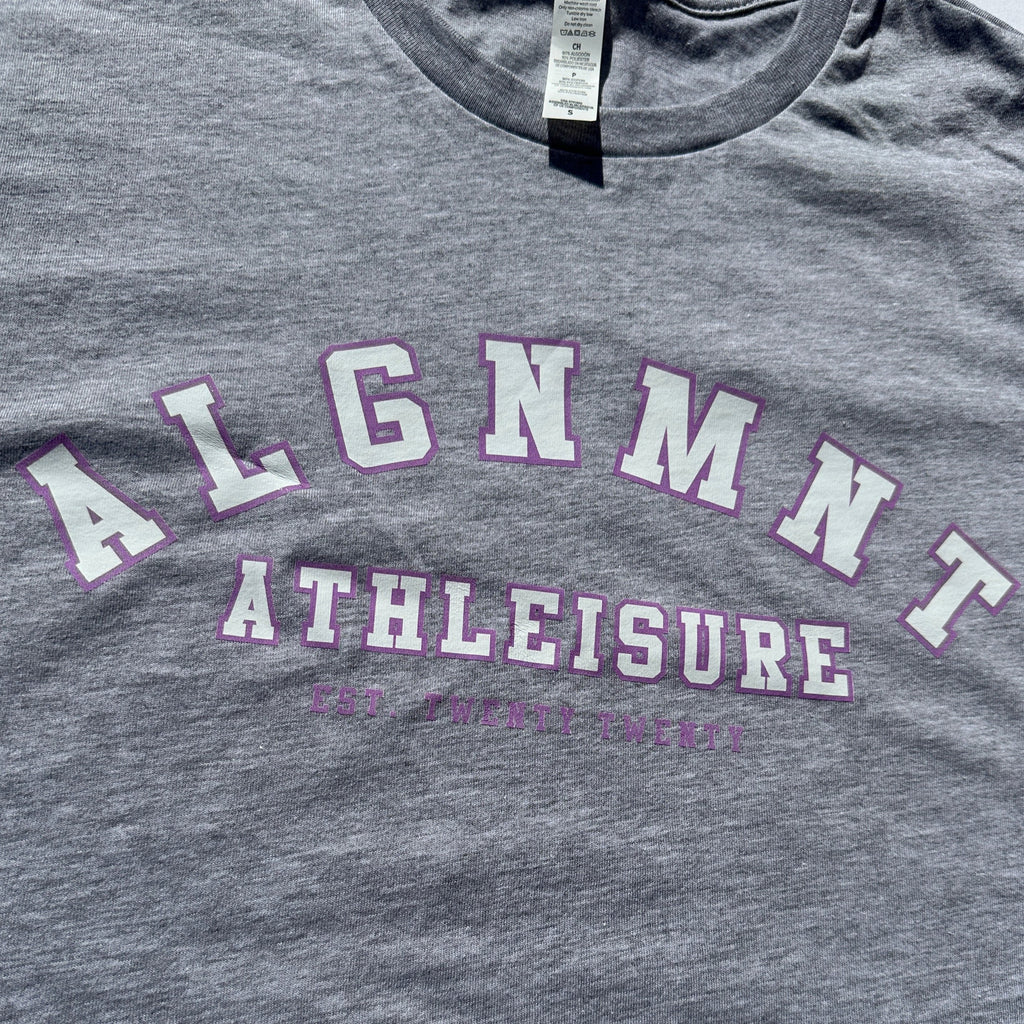 Collegiate Crop Top 24' - Heather Grey